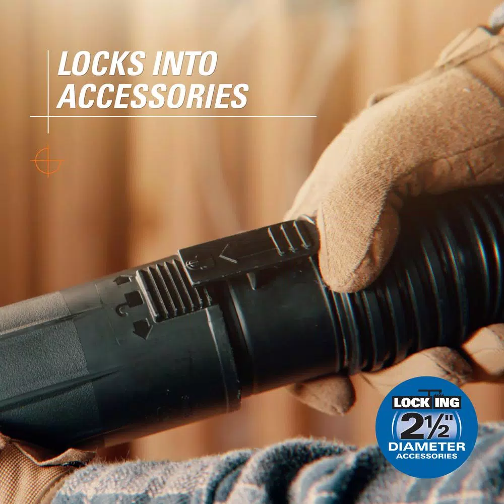 RIDGID 2-1/2 in. x 20 ft. Dual-Flex Tug-A-Long Locking Vacuum Hose for Wet/Dry Shop Vacuums