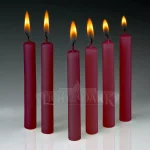 Light In The Dark Red Taper Candles, 4 in. x 1/2 in. Thick, Set of 60 thumbnail 1