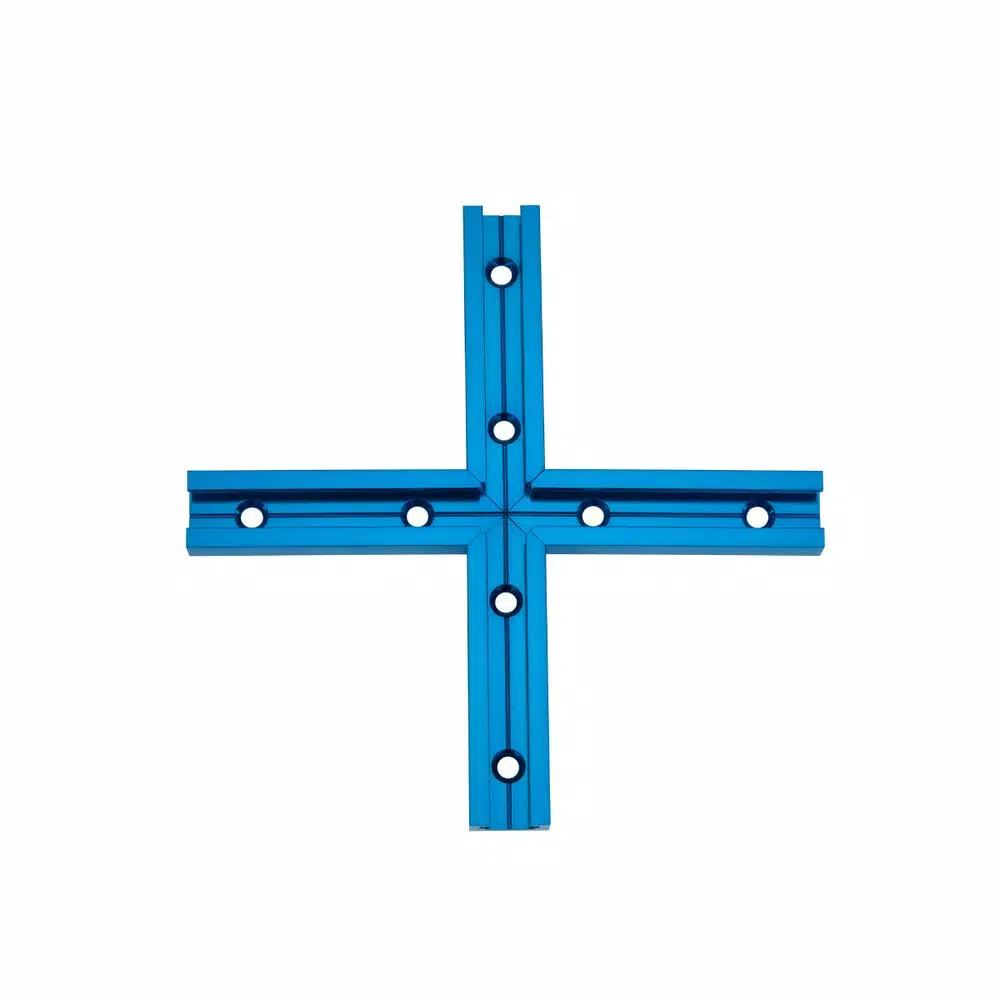 POWERTEC 24 in. Double-Cut Universal T-Track Kit with Intersection Kit and Wood Screws