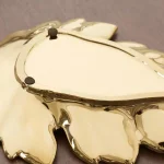 Home Decorators Collection Gold Ceramic Decorative Leaf Tray thumbnail 4