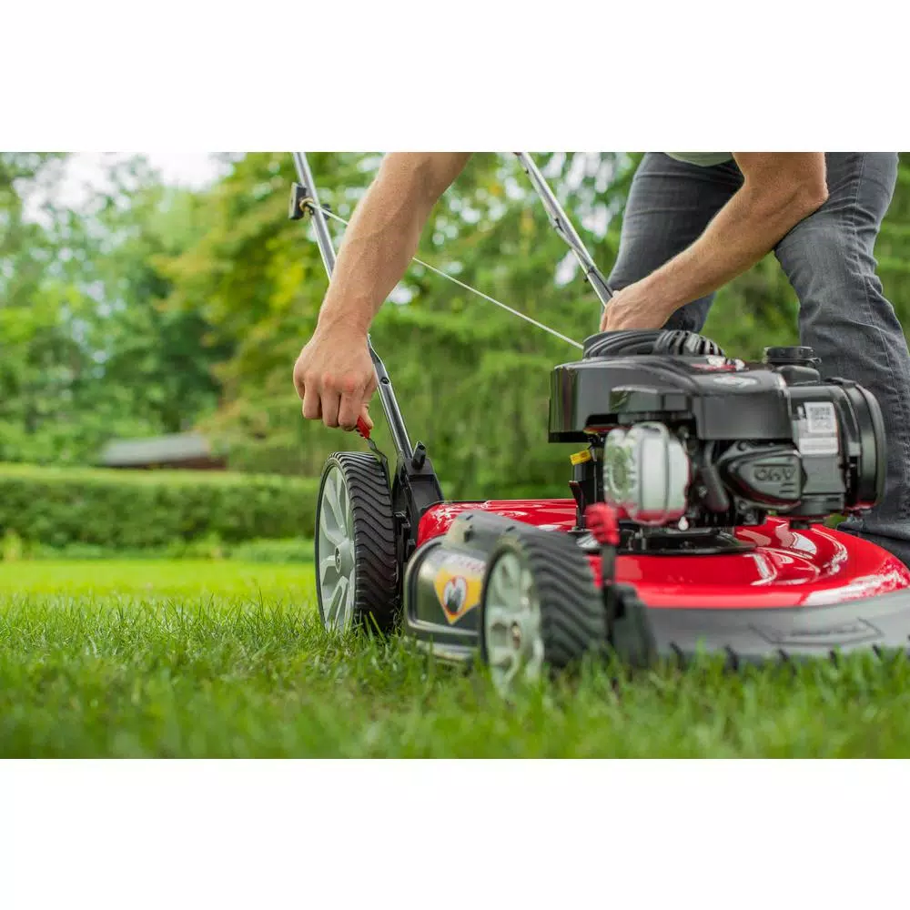 Troy-Bilt TB100 21 in. 140cc Briggs & Stratton Gas Push Lawn Mower with TriAction Cutting System