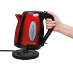 Hamilton Beach 7-Cup Stainless Steel Electric Kettle, 1.7L Rapid Boil Water Boiler, Red thumbnail 2
