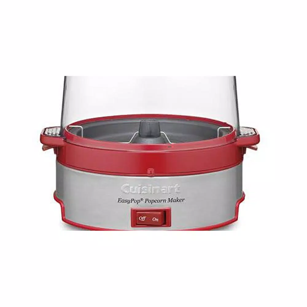 Cuisinart EasyPop Popcorn Maker, 550-Watt Countertop Popcorn Popper, Red and Stainless Steel