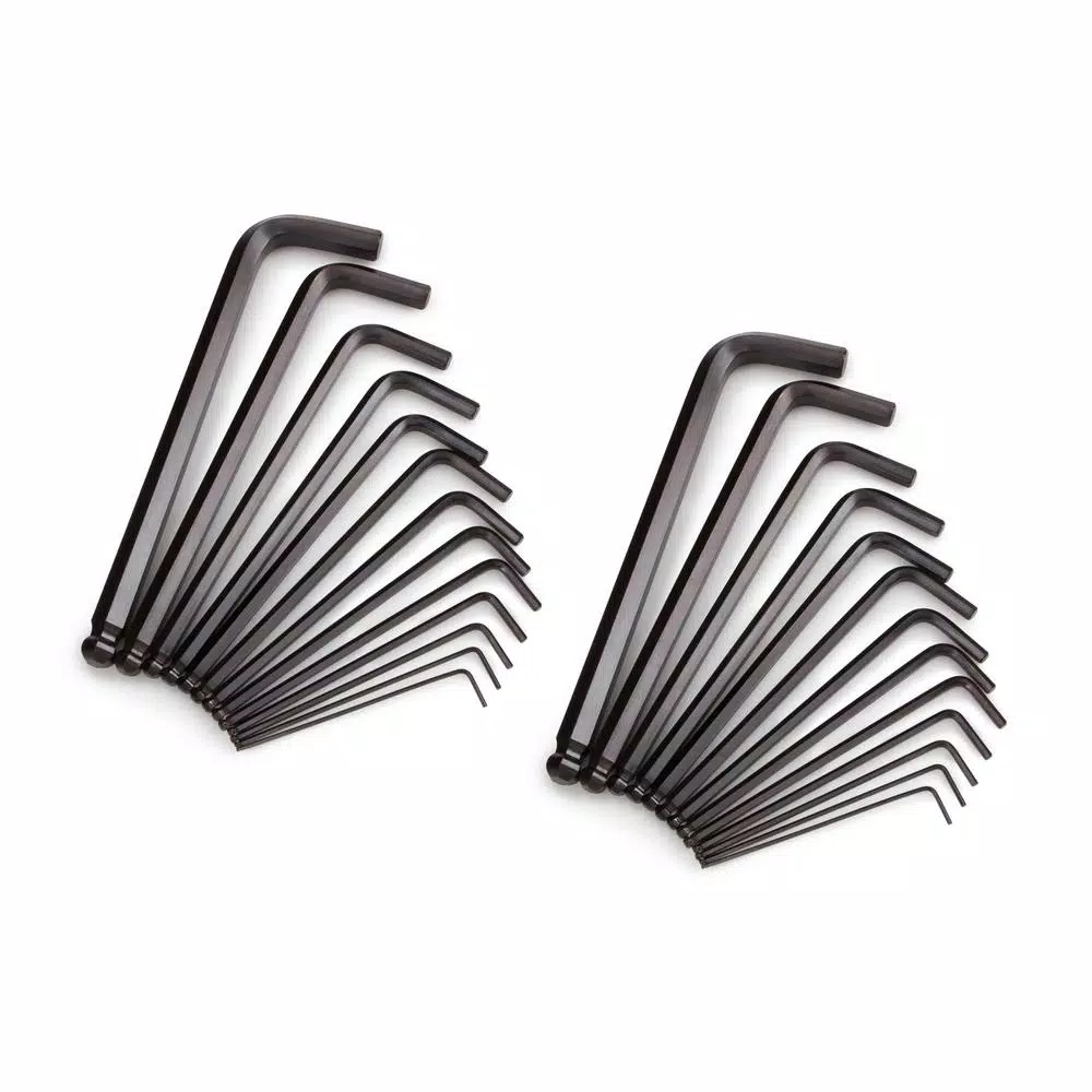 TEKTON 26-Piece Long Arm Ball End Hex Key Wrench Set, Inch and Metric