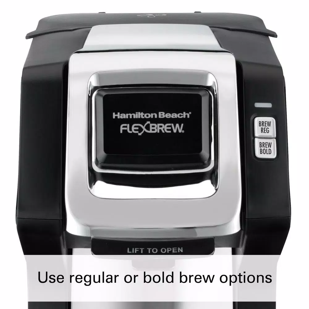 Hamilton Beach FlexBrew Black Single Serve Plus Coffee Maker - Brews Pods or Ground Coffee