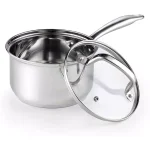Cook N Home 2 qt. Stainless Steel Saucepan with Tempered Glass Lid thumbnail 3