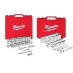 Milwaukee 106-Piece 1/4 in. and 3/8 in. Drive SAE/Metric Ratchet and Socket Mechanics Tool Set thumbnail 1