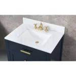 Water Creation 8 in. Widespread 2-Handle Lavatory Faucet, Satin Brass, Low Arc Spout thumbnail 3