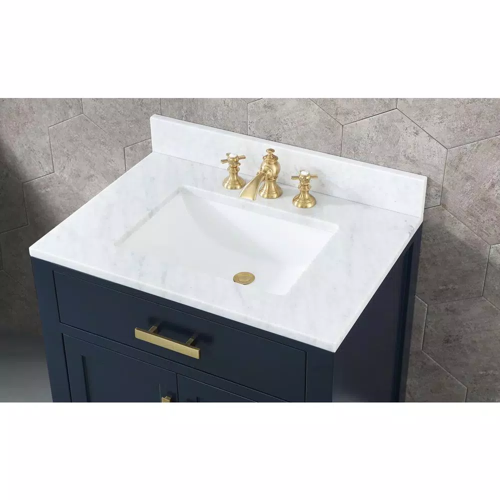 Water Creation 8 in. Widespread 2-Handle Lavatory Faucet, Satin Brass, Low Arc Spout