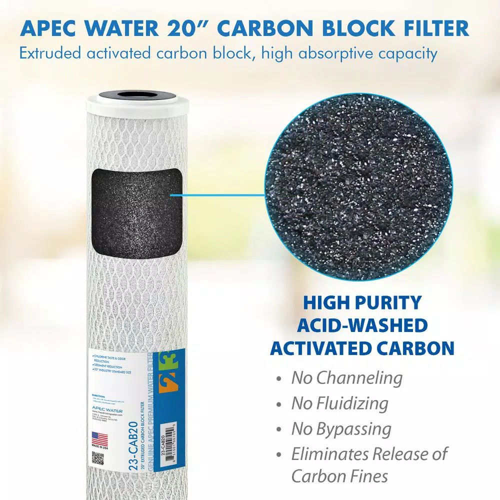 APEC Water Systems 20 in. x 2.5 in. High Capacity Extruded Carbon Pre-Filter