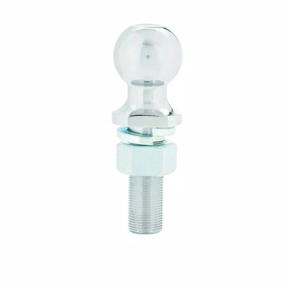 TowSmart 2,000 lb. Capacity Chrome Hitch Ball, 1-7/8 in. Diameter, 1 in. Shank Diameter