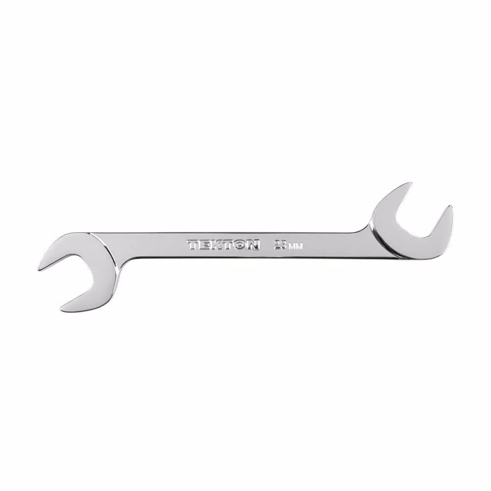 TEKTON 23 mm Angle Head Double Open End Wrench, 60° Offset