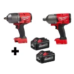 Milwaukee M18 FUEL 1/2 in. and 3/4 in. High Torque Impact Wrench Combo Kit with (2) 6.0 Ah Batteries thumbnail 1