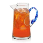 Libbey Cabos Blue-Handled Glass Pitcher, 90 oz thumbnail 1