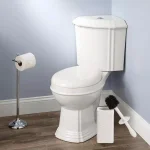 Mind Reader 12 in. Plastic Toilet Brush and Holder Set, Ivory thumbnail 6