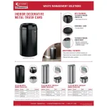 Suncast Commercial 12 Gallon Metal Crescent Indoor Trash Can with Metal Liner thumbnail 5