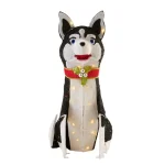 Home Accents Holiday 36-in Tinsel Husky Dog LED Yard Decoration with 80 Warm White Lights thumbnail 1