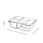 Classic Cuisine 8-Piece Borosilicate Glass Food Storage Container Set with Leak-Resistant Snap Lids thumbnail 2