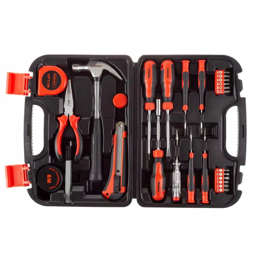 Stalwart 36-Piece Heat Treated Steel Tool Set with Hard Carrying Case