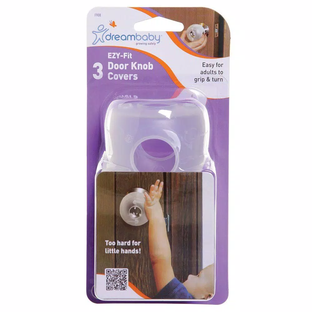 Dreambaby Door Knob Covers, Translucent, 3-Pack