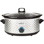 Brentwood Appliances 7 Qt. Stainless Steel Slow Cooker with Tempered Glass Lid thumbnail 1