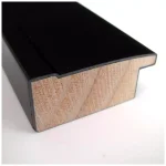 Amanti Art Nero 23 in. Square Beveled Edge Bathroom Vanity Mirror, Black Satin Wood Frame thumbnail 4