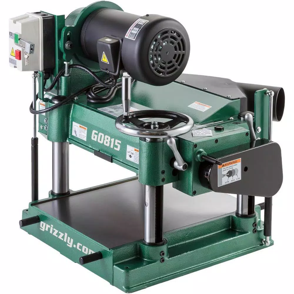 Grizzly Industrial Grizzly G0815 15 in. Heavy-Duty Corded Planer, 3 HP, 14 Amp