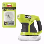 RYOBI 18V ONE+ 6 in. Cordless Buffer Tool Only with 2-Piece Microfiber and Synthetic Fleece Bonnet Set thumbnail 1