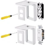 Wasserstein AC Outlet Mount for Google Nest WiFi, Nest Mini, and Nest Hub - Wall Outlet Shelf (2-Pack) thumbnail 3