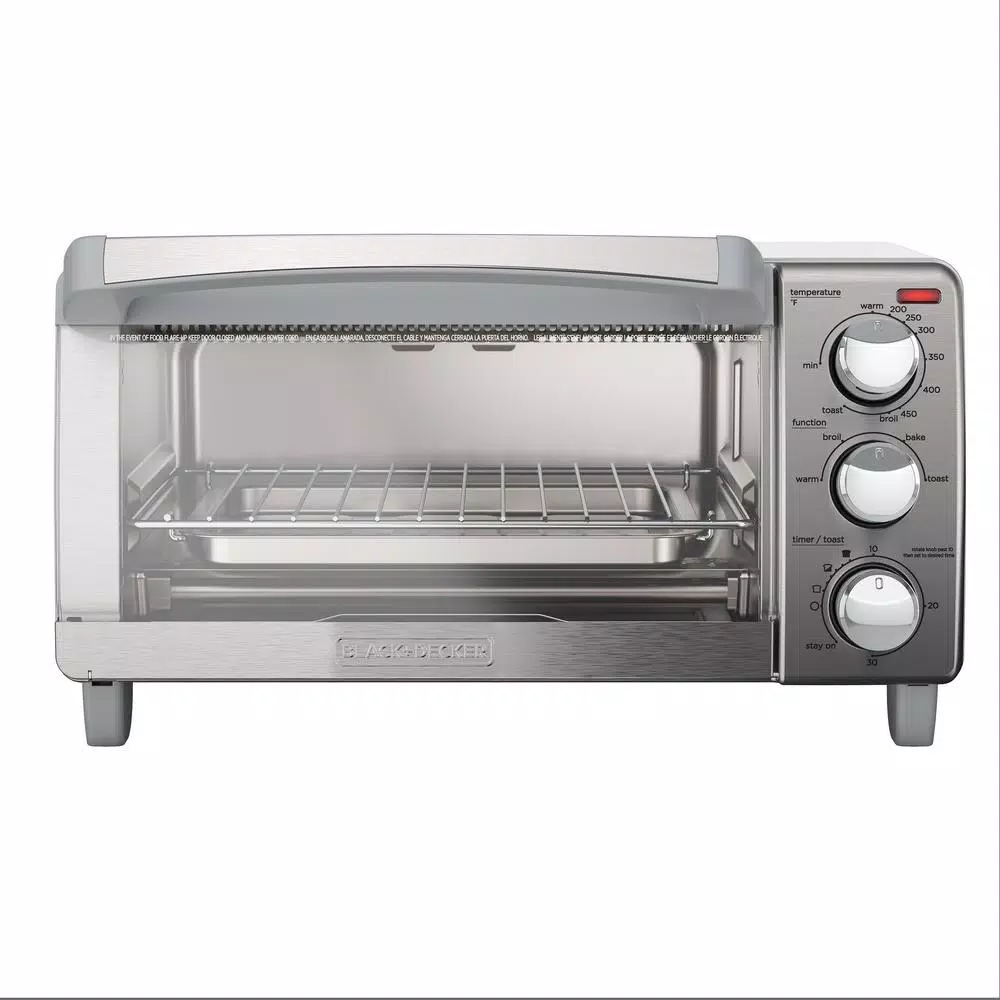 BLACK+DECKER Black + Decker 4-Slice Stainless Steel Convection Toaster Oven