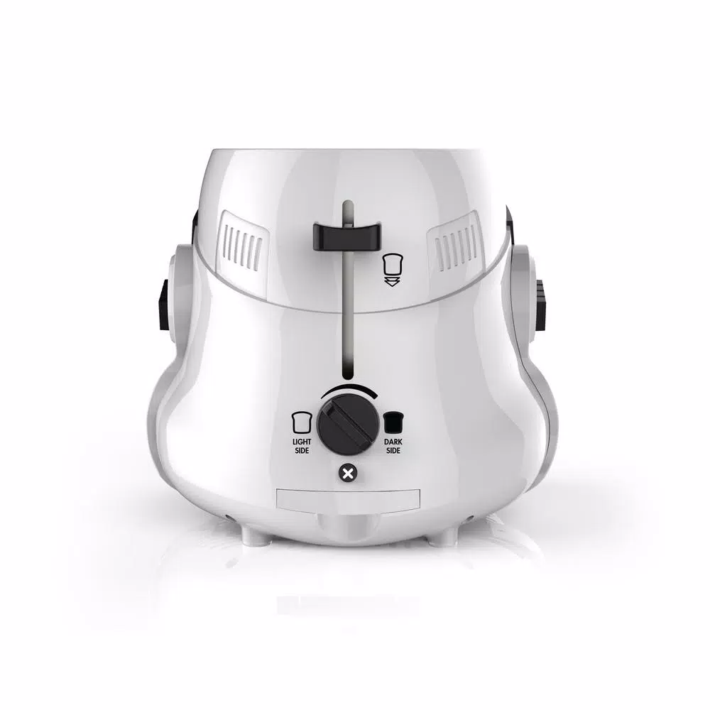 Pangea Brands Star Wars Stormtrooper 2-Slice White Toaster with Galactic Empire Logo Toasting