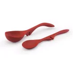 Rachael Ray Silicone Lazy Spoon and Ladle Set of 2 - Red Spoonula Set thumbnail 1