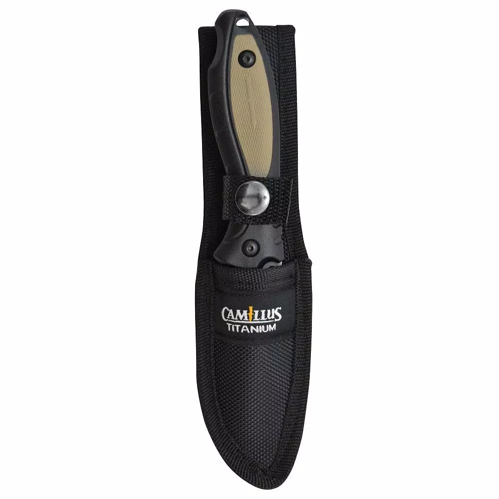 Camillus TigerSharp 8 in. Fixed Blade Knife with Titanium Bonded Replaceable Blades