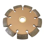 EDiamondTools 4 in. Diamond Crack Chaser Blade for Concrete and Asphalt Repair, 3/8 in. Segment, 7/8 in. to 5/8 in. Arbor thumbnail 1