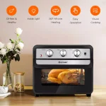 Costway 23 Qt. Black Air Fryer Oven with Rotisserie, 6-in-1 Convection Toaster Oven, 1700W thumbnail 3