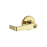 Kwikset Kingston Satin Chrome Privacy Lever for Interior Bedroom and Bathroom Doors thumbnail 1