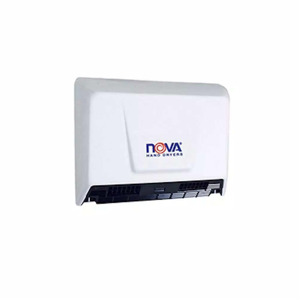 WORLD DRYER NOVA 2 Automatic Electric Hand Dryer, White Epoxy Finish, Universal Voltage