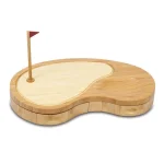 Legacy Picnic Time Sand Trap Bamboo Cheese Board and Tool Set with Putting Green Design thumbnail 2