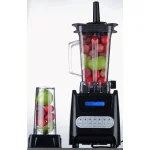 Ovente 1000W Professional Personal Blender with 13.5 oz Travel Mug and Tamper, Black thumbnail 1
