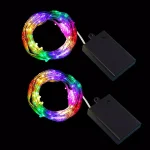 LUMABASE 100-Light Multi-Color LED Battery Operated Multi-Strand Fairy String Lights, Set of 2 thumbnail 1
