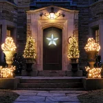 Alpine Corporation 19 in. LED Christmas 3D Hanging Star Ornament, White thumbnail 2