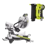 RYOBI 10 in. Sliding Compound Miter Saw & 18V ONE+ AirStrike 18-Gauge Brad Nailer Combo Kit thumbnail 1