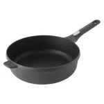BergHOFF GEM 4.6 qt. Cast Aluminum Nonstick Saute Pan with Glass Lid, Black thumbnail 2