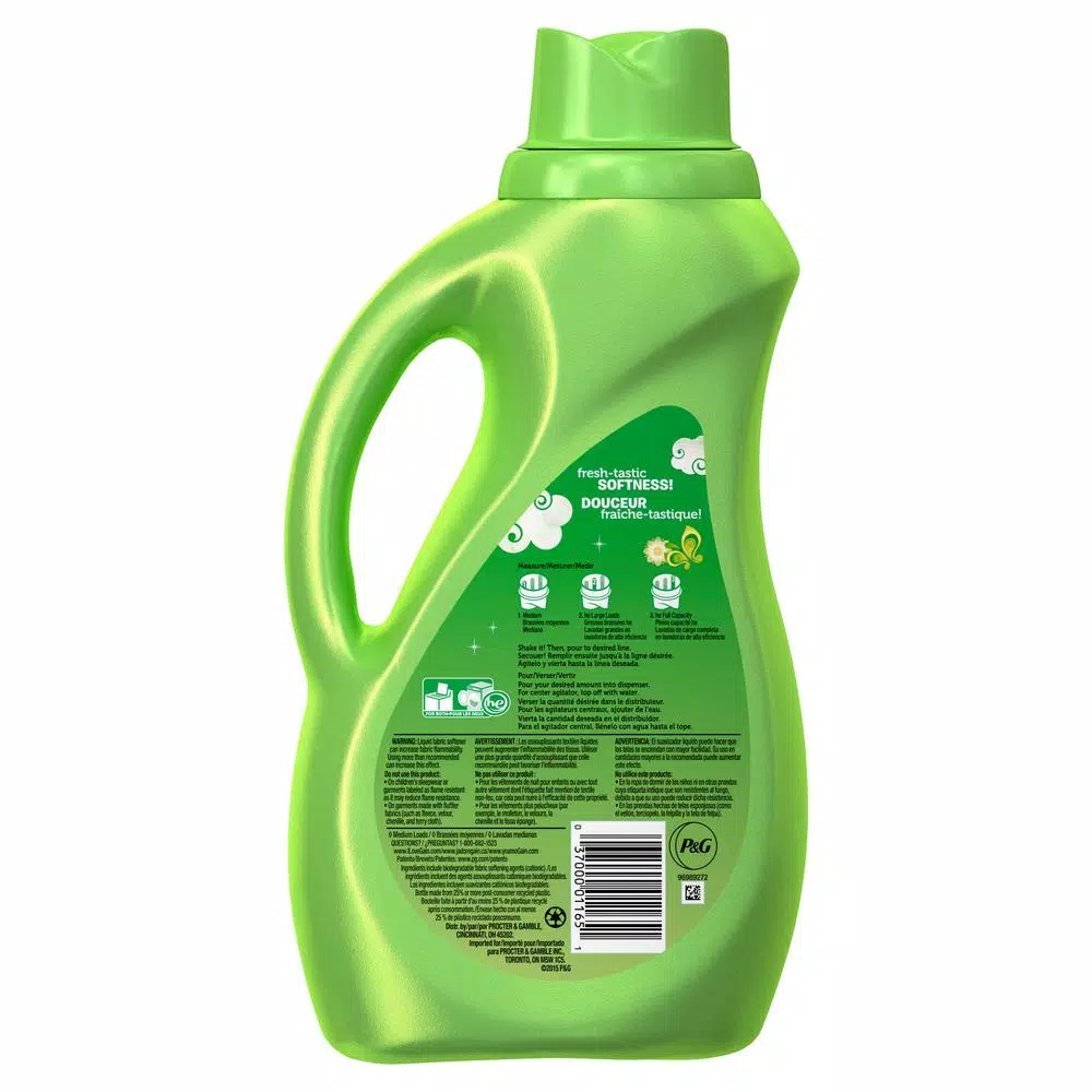 Gain Original Scent Liquid Fabric Softener, 51 oz (60 Loads), 8-Pack