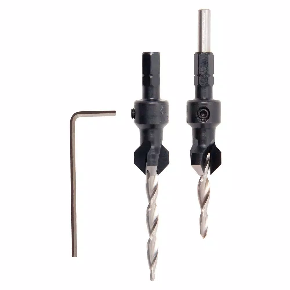 Wolfcraft 4-Piece High Speed Steel Wood Countersink and Screw Setter Set