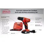 Apollo 10.8V Cordless 3/8 in. Drill/Driver with 30-Piece Accessory Set thumbnail 7