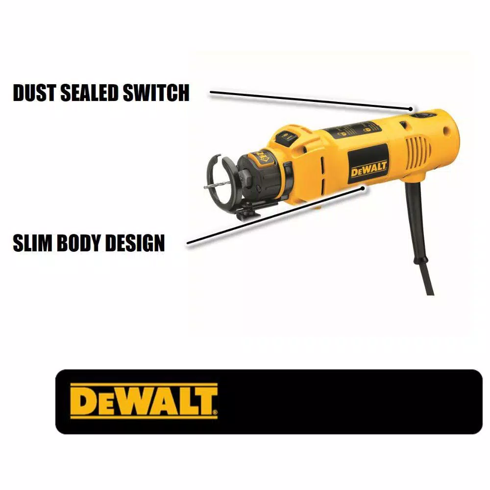 DEWALT 5 Amp Corded Rotary Cut-Out Tool with 1/4 in. Keyless Chuck