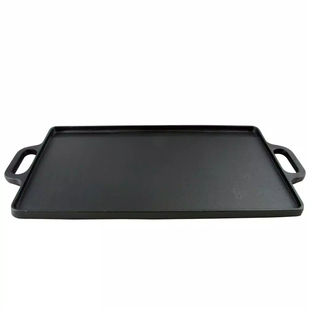 General Store Addlestone Cast Iron Reversible Griddle with Handles, 17 x 13 in.