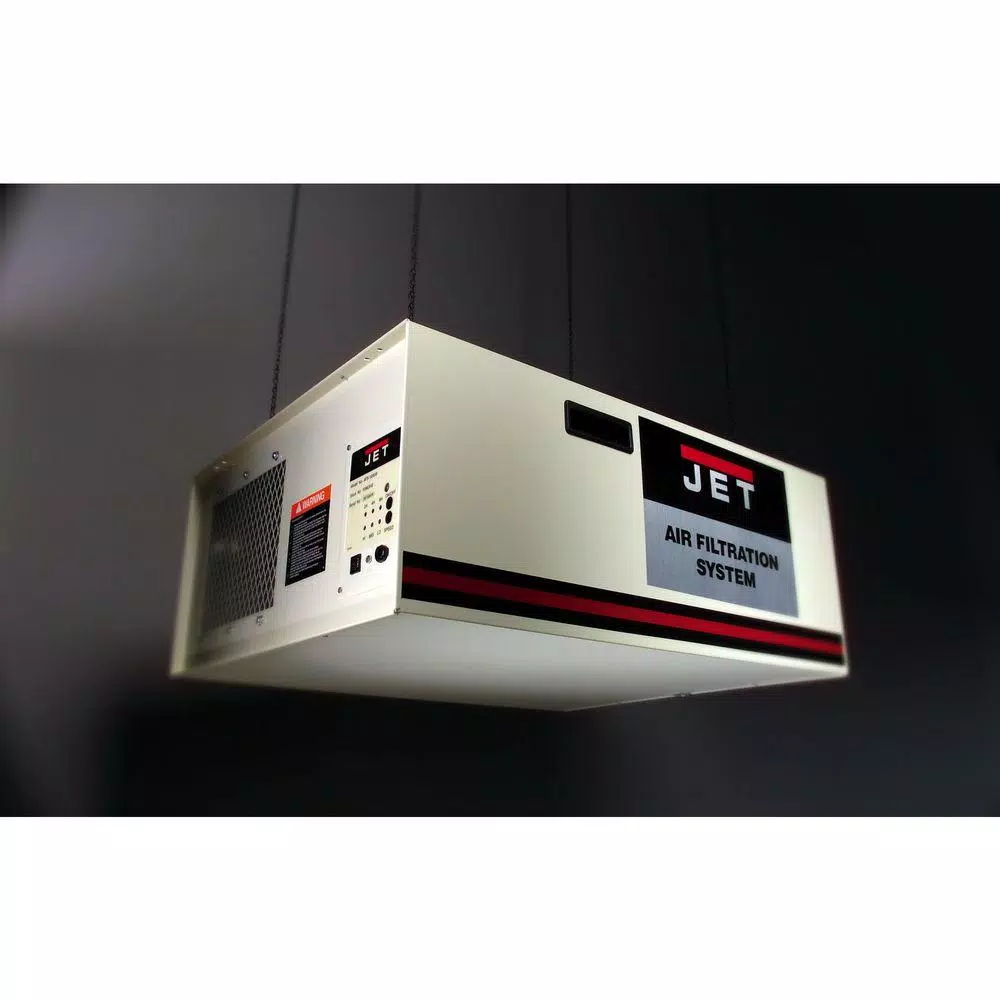 JET AFS-1000B 1000 CFM Air Filtration System with Remote and Electrostatic Pre-Filter, 115V