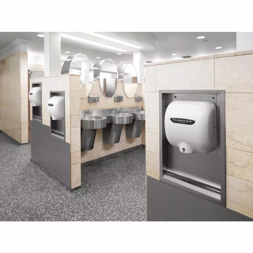 XLERATOR Excel Dryer XLERATOR High Speed Electric Hand Dryer, White Epoxy Zinc, 110-120V